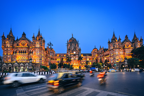 Chhatrapati Shivaji Maharaj Terminus Station in Mumbai, India