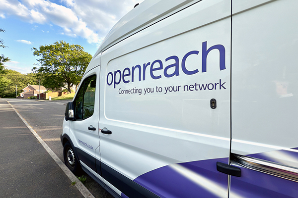 Openreach logo on BT van