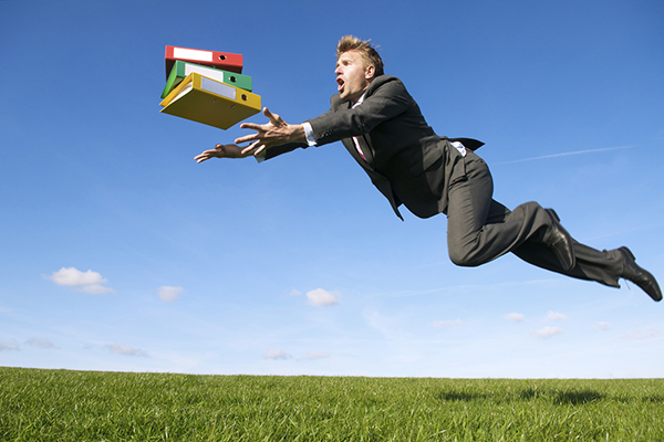 Man falling over