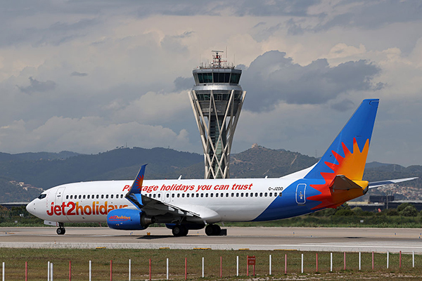 Jet2 plane at Barcelona airport, Getty