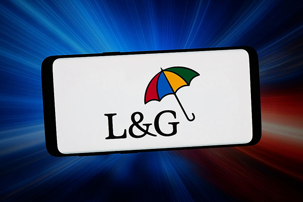 L&G logo on a smartphone, Getty