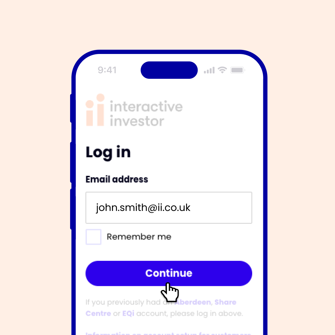 Phone with login screen