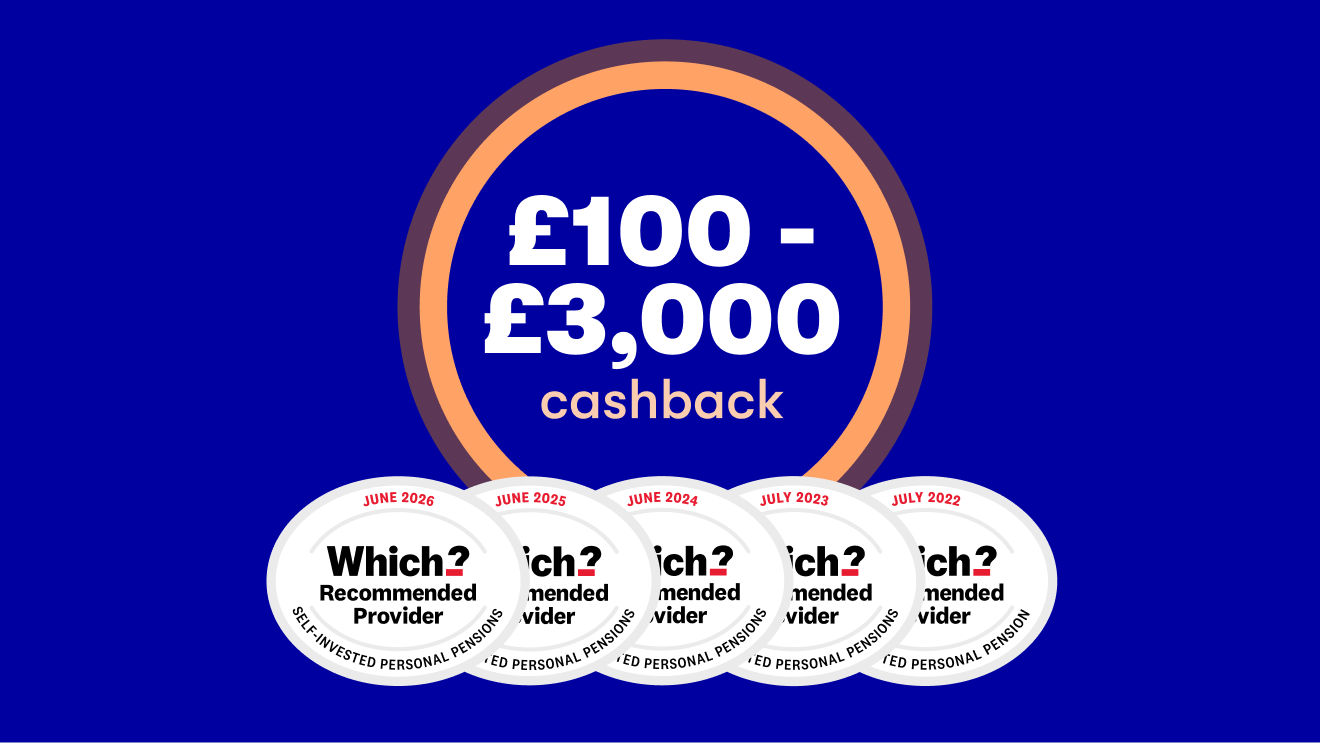 £100 - £3,000 personal pension (SIPP) cashback offer