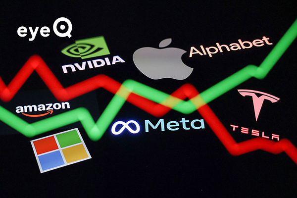 eyeQ Mag Seven tech stock logos, Getty