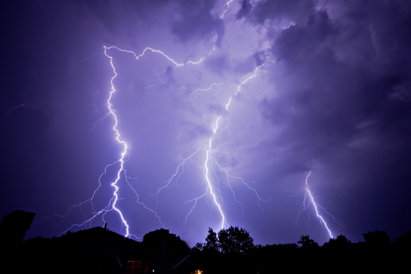 Three lightning bolts