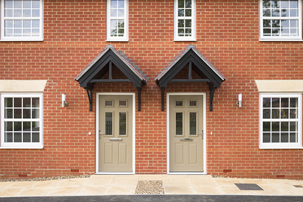 Doors of new-build homes
