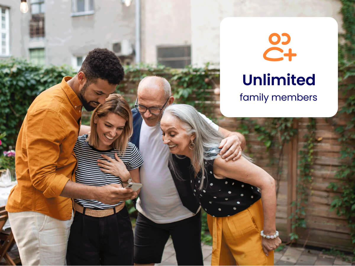 family-looking-at-mobile