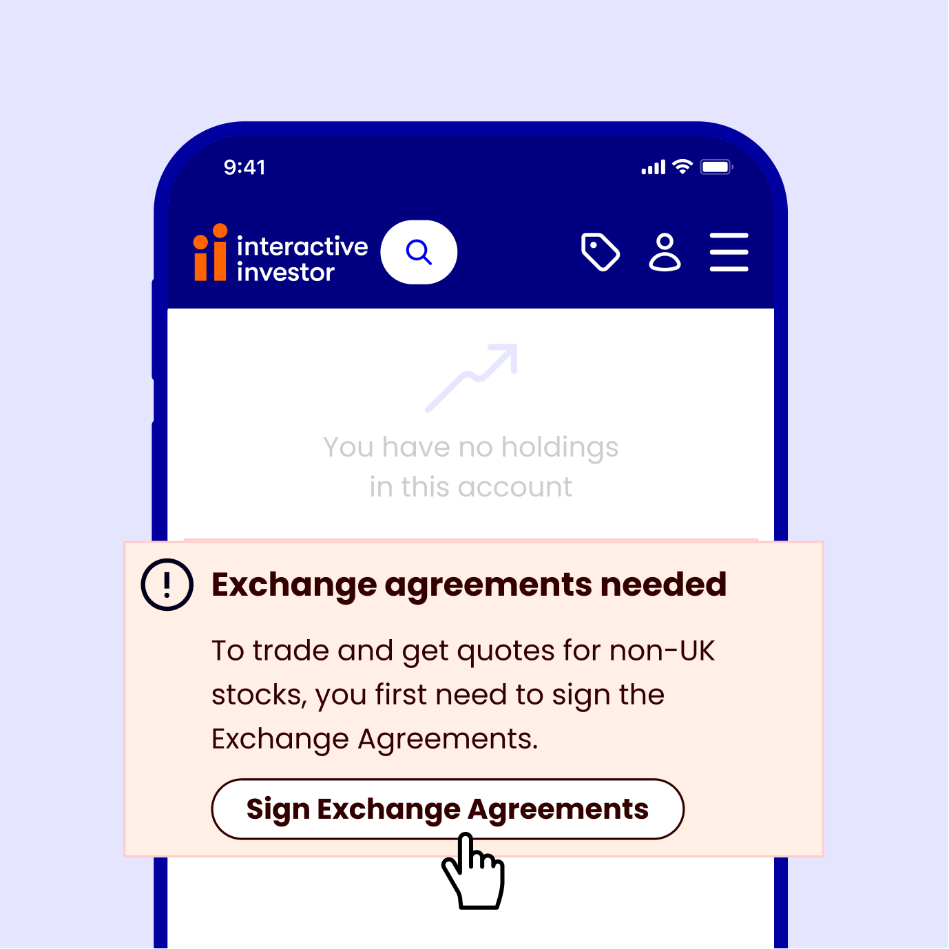 ipo exchange agreement mobile device ui