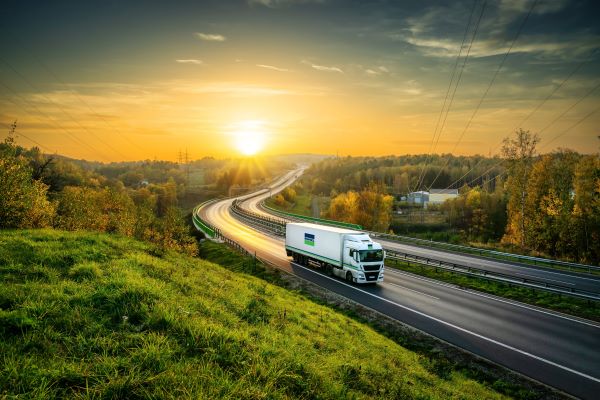 Bunzl lorry on the road