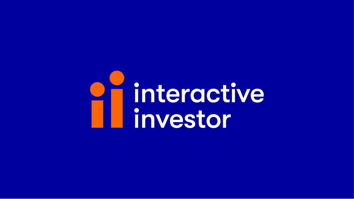 interactive investor logo on blue background