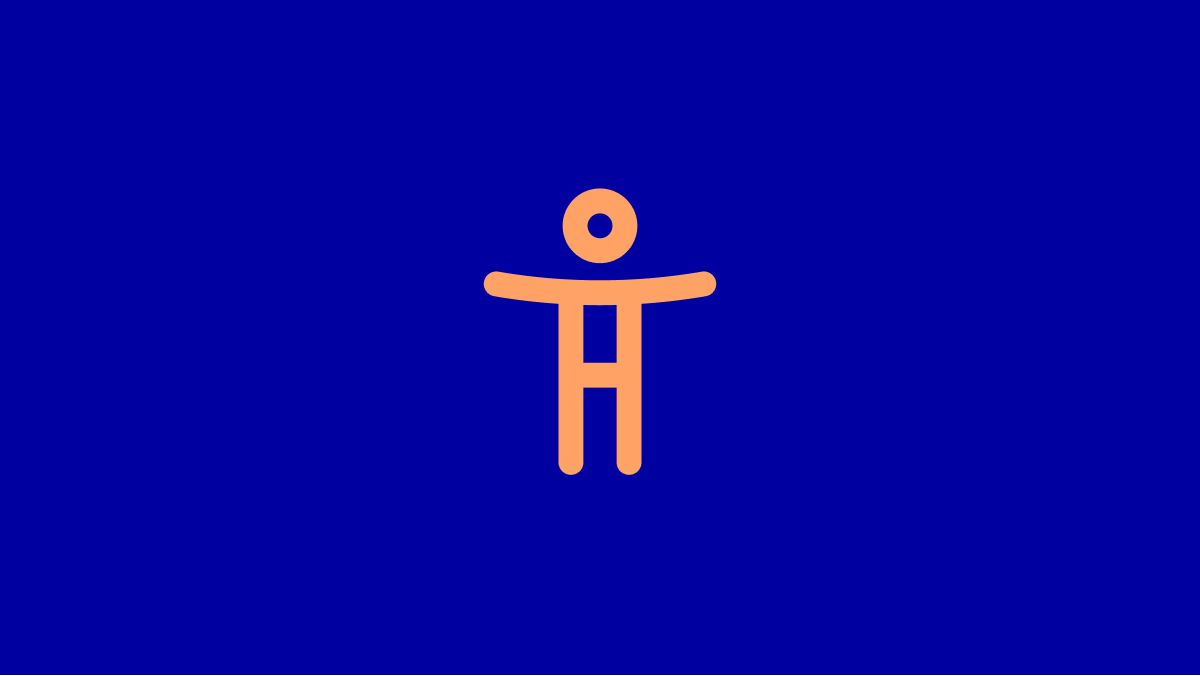 our people person icon on blue background